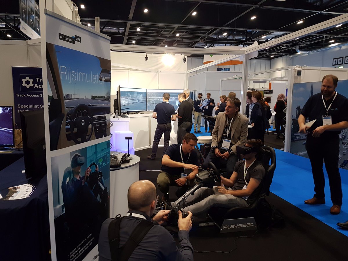 WitteveenBos_VR's tweet photo. We are demonstrating our driving simulator at the Digital Construction Week in London! If you're in the area, feel free to visit our stand! https://t.co/VD46Pt2GpB