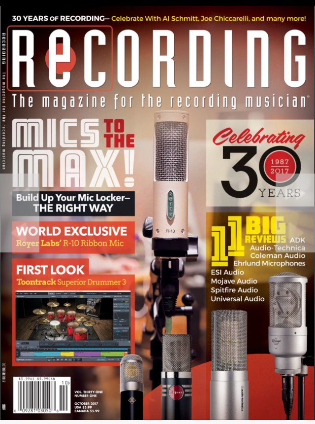 NoiseBuffet's tweet photo. I made it into Recording Mags 30th anniversary issue.  My blurb is about simplifying workflow and tweeting once every 10yrs https://t.co/iHmUnLb6S2