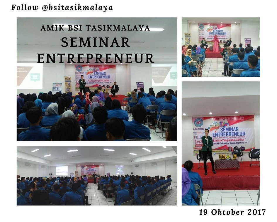BSI_Tasik's tweet photo. Hari ini berlangsung Seminar Entrepreneur Program @beccommunity Kamis, 19/10/17 @kuliahbsiaja #bsitasikmalaya #beccommunity https://t.co/DdTratku25