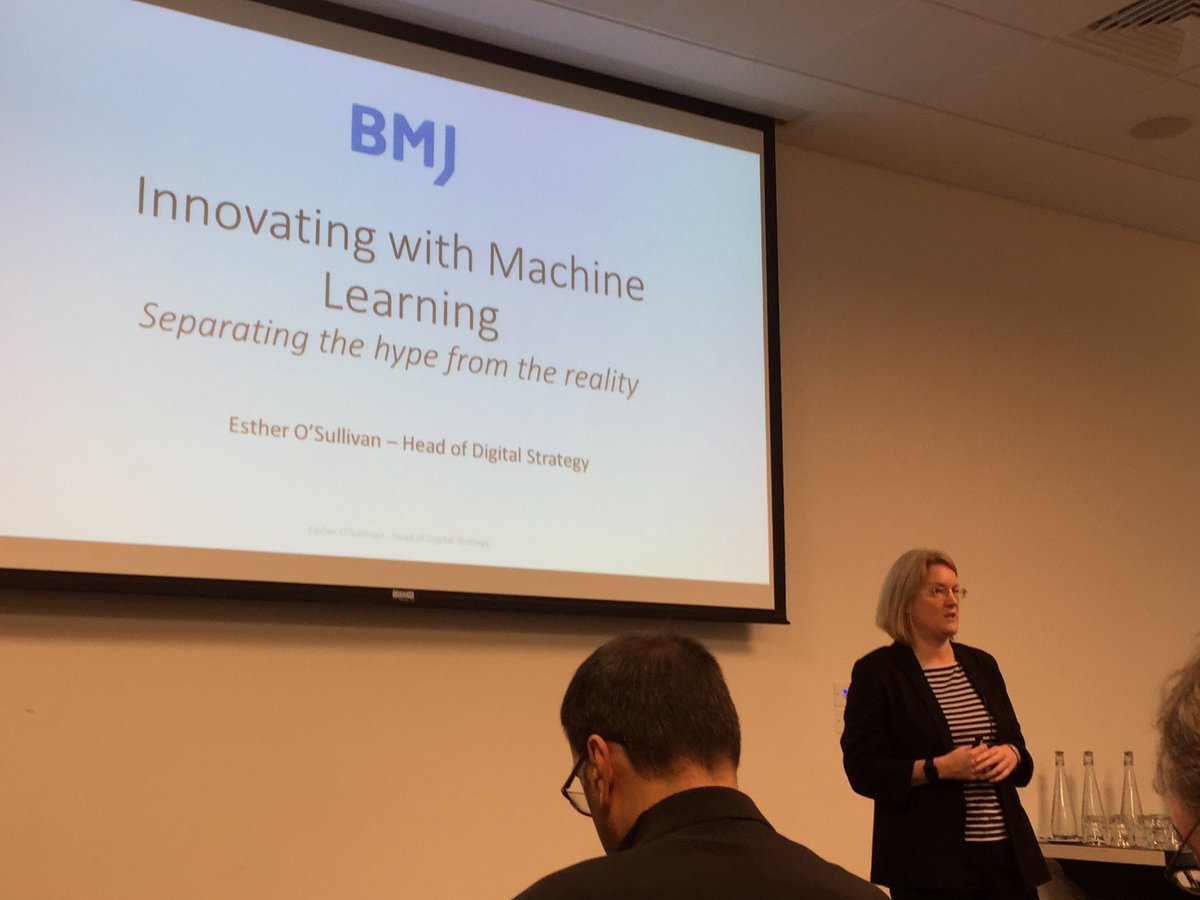 maheshp71's tweet photo. The rise of the 'bots...great presentation from @bmj_latest's Esther O'Sullivan on machine learning #DigitalLdn https://t.co/ymDEM5aQvi