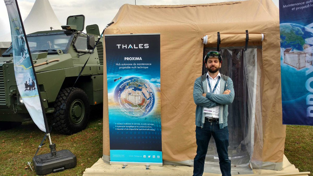 HoloForge_Itv's tweet photo. LIVE | Our Team is proud to partner up with @thalesgroup on their #MixedReality developments & to share it today #FED2017 #Proxima #HoloLens https://t.co/fP6ctuHX7B