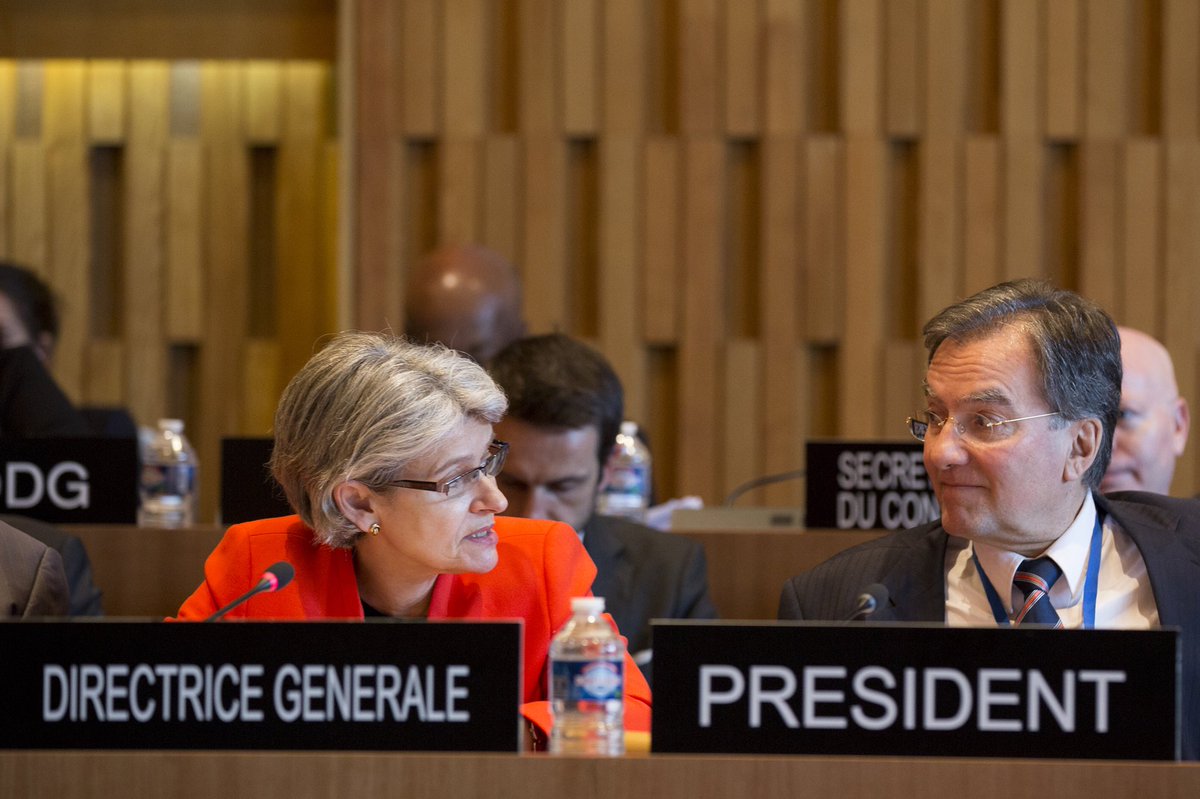 UnescoExBChair's tweet photo. My remarks during #202EX session of #UNESCO Exec Board paying tribute to out-going Director-General @IrinaBokova https://t.co/dvaG3Y8nGf https://t.co/ldqnZmMWx4