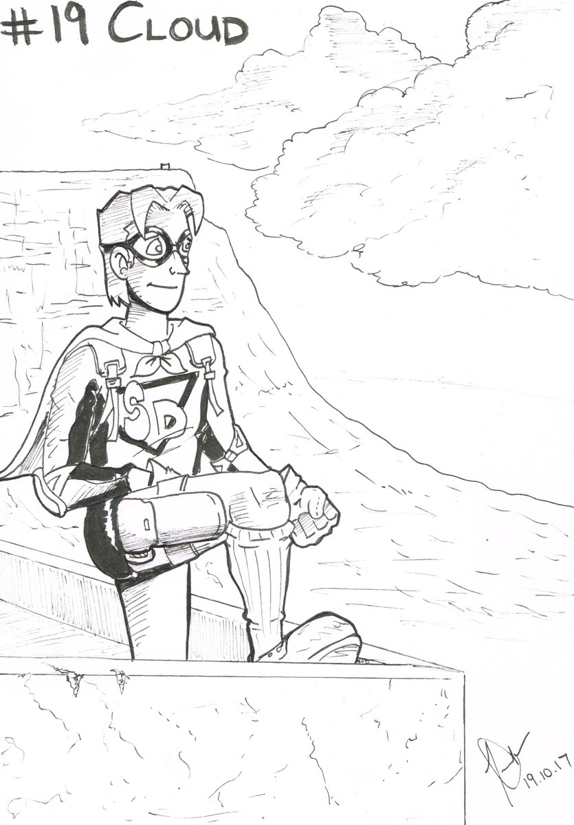 KaosProduktions's tweet photo. 19. Cloud ft #SuperDud checking out some clouds #inktober2017 #inktober #sacomics #kaoscomics #pen #illustration #cloud https://t.co/df59tPWlrY