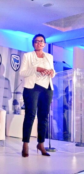 jayshnaidoo's tweet photo. "You cannot be what you cannot see. We need more role models" "Own the digital revolution" @MmakiJ #SBWomanInTech #LibertyBlueSkies https://t.co/lZEG64kpKC