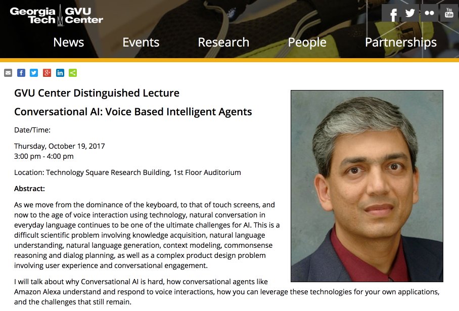 Super excited to be speaking at @GVUcenter @GTcomputing today. Feels like coming home.
gvu.gatech.edu/ashwin-ram-con…