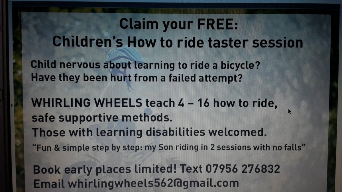 learntorideeasy's tweet image. Free how to ride taster #cycle during the half term holiday  #send your child off whirling... #ThisAbility @SENDirectnews