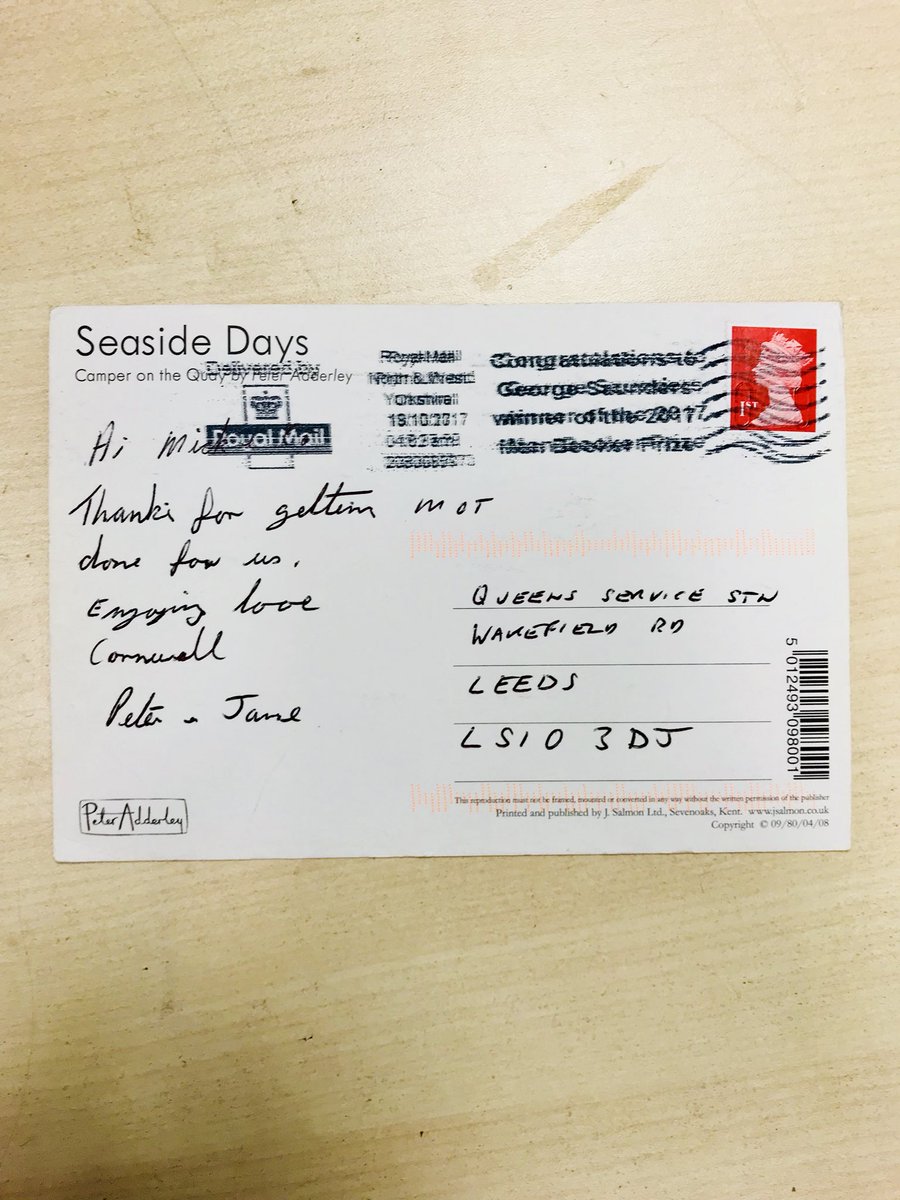 QueensService's tweet image. Nice Thank you postcard from a customer who we carried last minute MOT as theirs had run out on the motorhome the day they were setting off