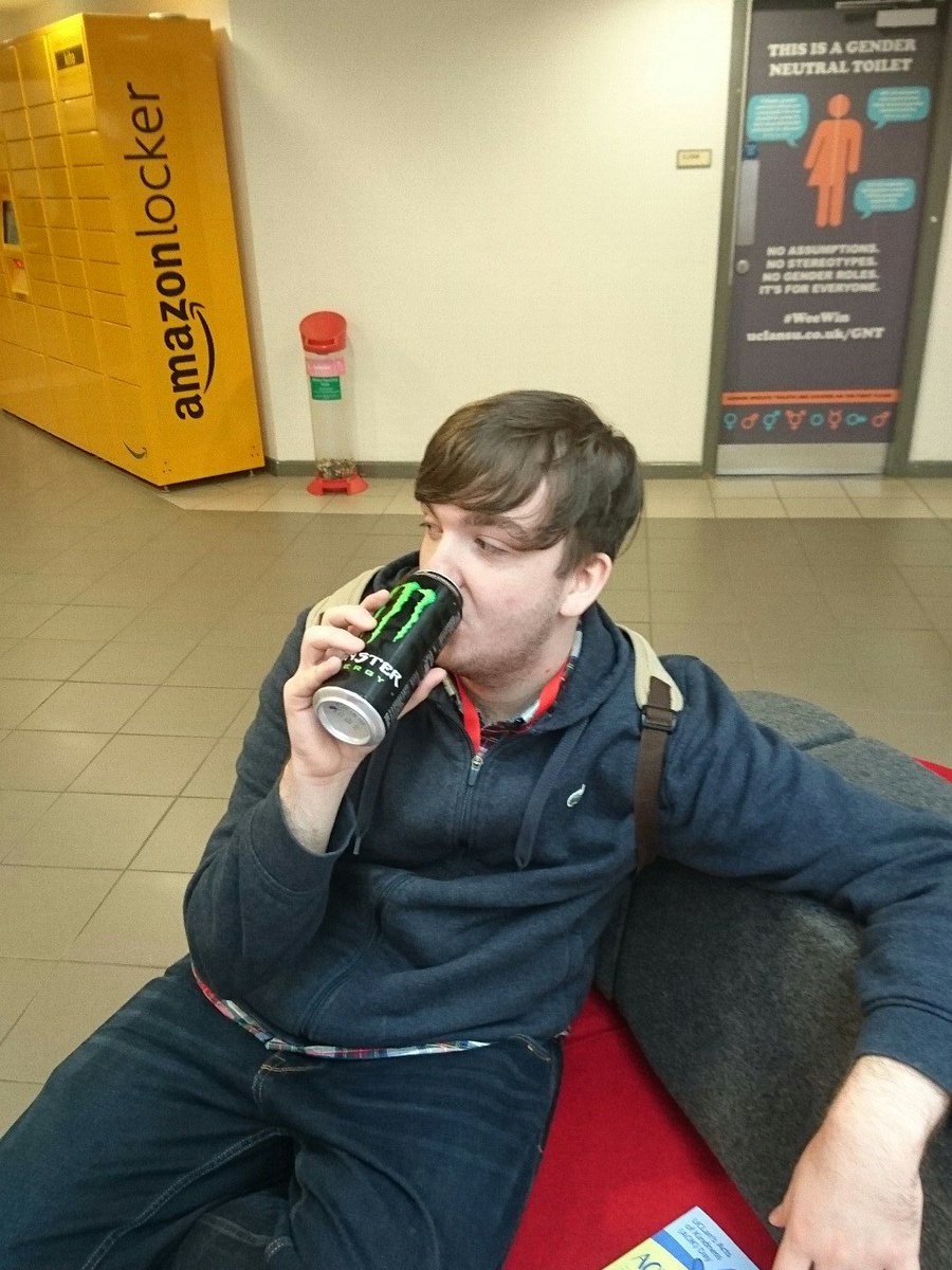 TeamNameInvalid's tweet photo. This boy drinks @MonsterEnergy all the time.
#uclan4wc #MonsterEnergy https://t.co/2ZDvlyjLb6