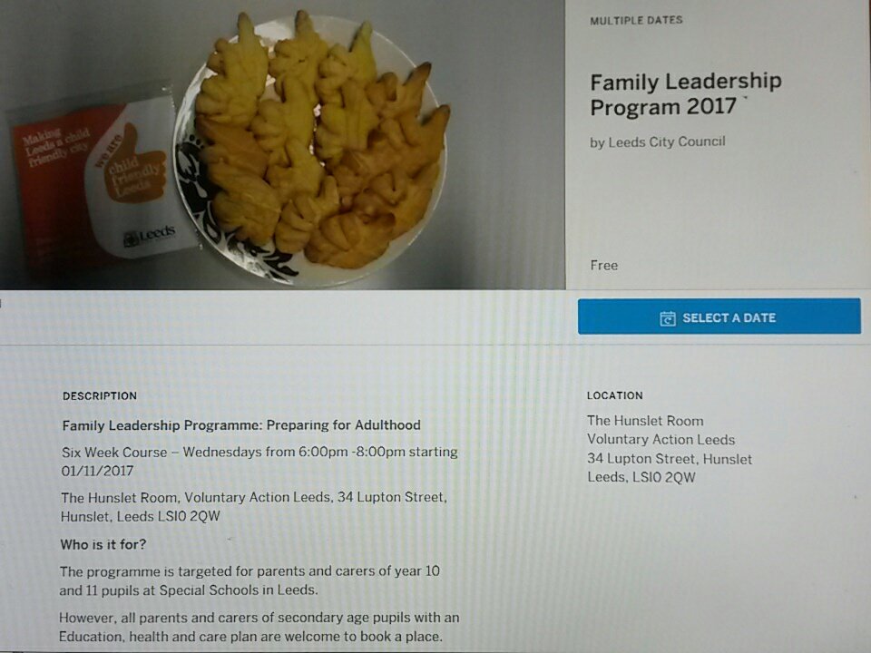PfaLeeds's tweet photo. New Family Leadership Programme for parentqs and carers of yr10&amp;11 Leeds pupils with EHCPs. https://t.co/11jAQ9vkNw #Pfaleeds @Child_Leeds https://t.co/mzWTtRQwv6