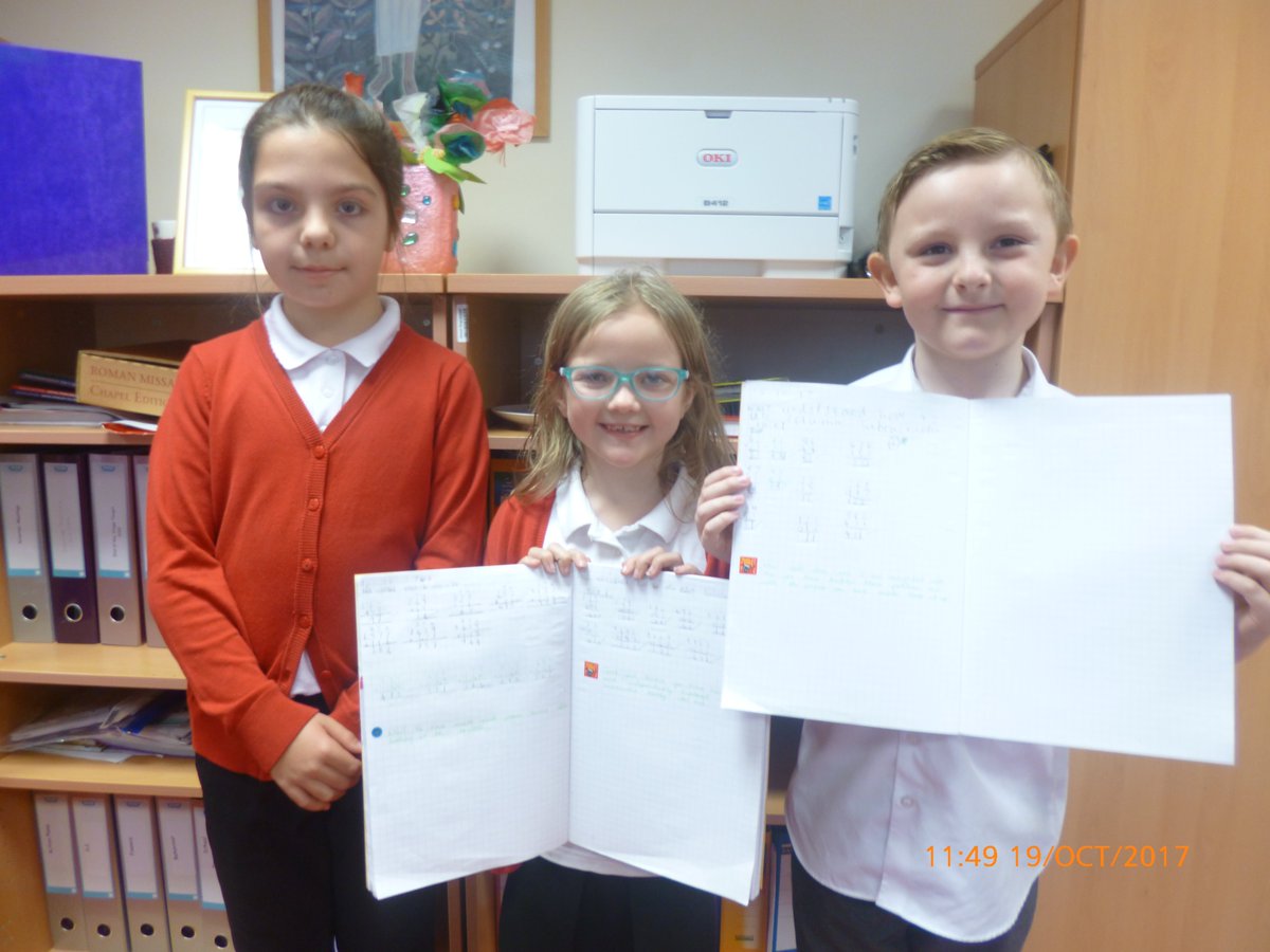 St_PatrickCorby's tweet photo. Well done Natalia, Jessica and Cian from year 3 for your great #determination with your Maths work today #SchoolValueofTerm https://t.co/zT4rWcuD9W