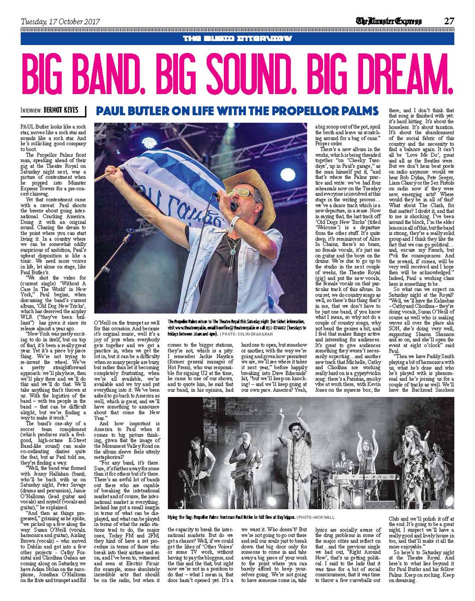 Theatre Royal (@theatreroyalw) on Twitter photo Thank you <a href="/munsterexpress/">The Munster Express</a> for the great coverage this week Tickets for <a href="/PropellerPalms/">Propeller Palms</a> this Sat 21st still available bit.ly/2x9HrxS Thank you <a href="/munsterexpress/">The Munster Express</a> for the great coverage this week Tickets for <a href="/PropellerPalms/">Propeller Palms</a> this Sat 21st still available bit.ly/2x9HrxS