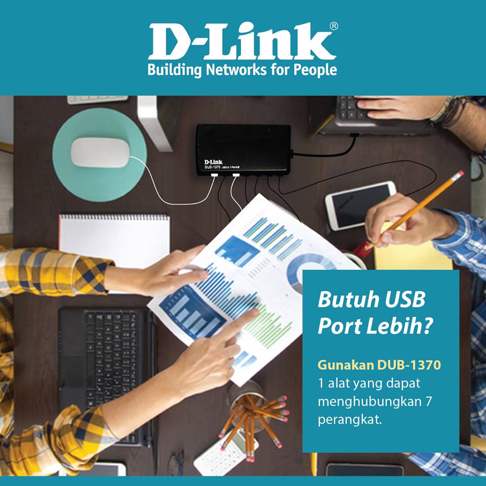 DlinkID's tweet photo. Butuh USB Port lebih?Gunakan DUB-1370
1 alat yang dapat mengubungkan 7 perangkat sekaligus
#DLinkID #DLinkProduct #PortableHub #smartproduct https://t.co/ryb0xaElUU