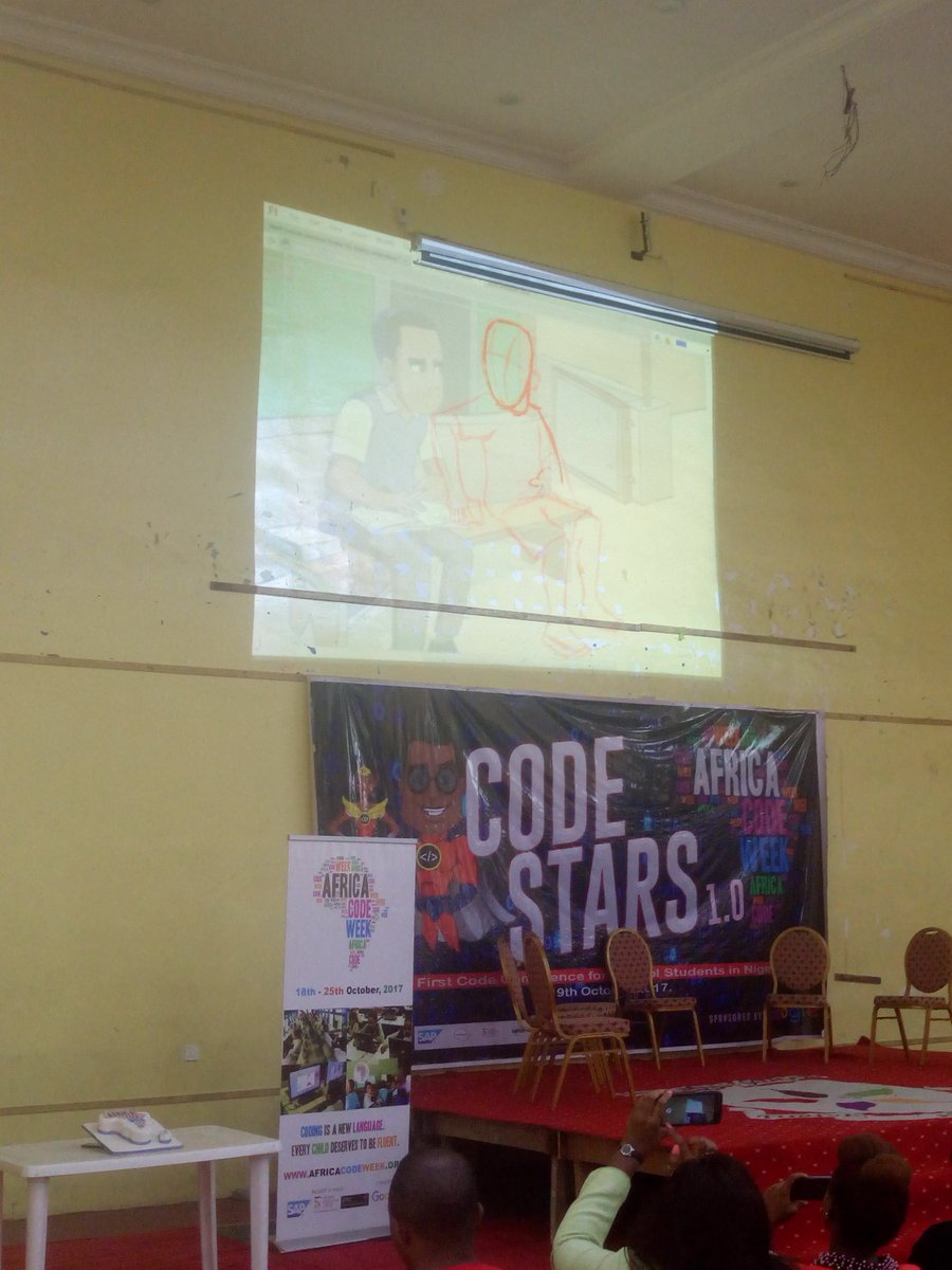 codestars's tweet image. Another speaker, Valentine Ubalua talks about animations @AfricaCodeWeek @sap4good @SAPAfrica @CTScienceCenter