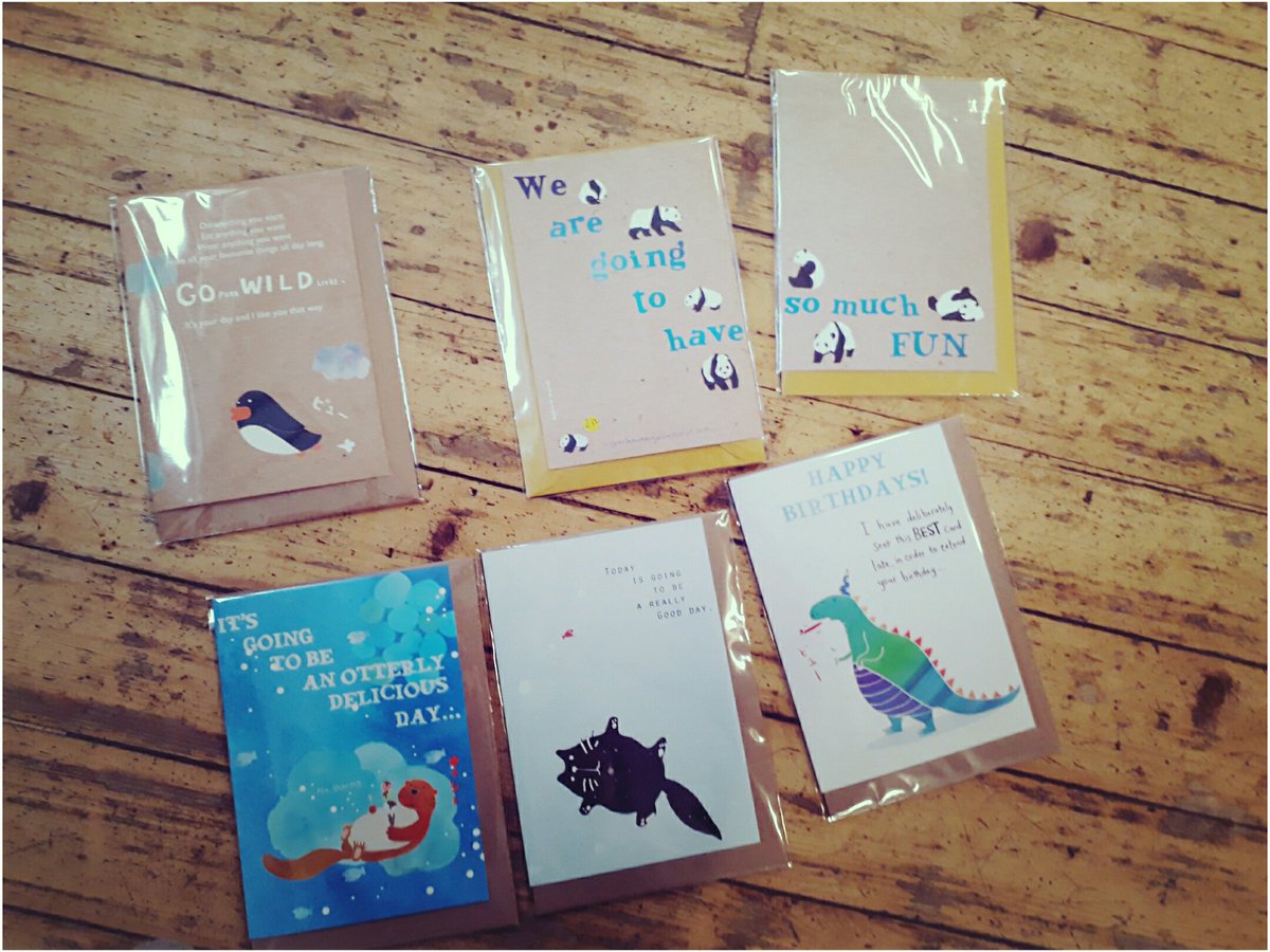 Summerhallshop's tweet photo. it's nice to receive a card with hand writing. I shows you care. so I made more! come get them all! @Summerhallshop https://t.co/QB81LOtIzb