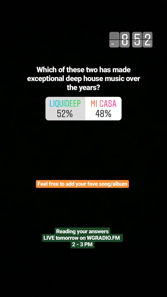 The_WarmUp's tweet photo. Results from @NatalieSif poll on IG https://t.co/VTuBu64MNB