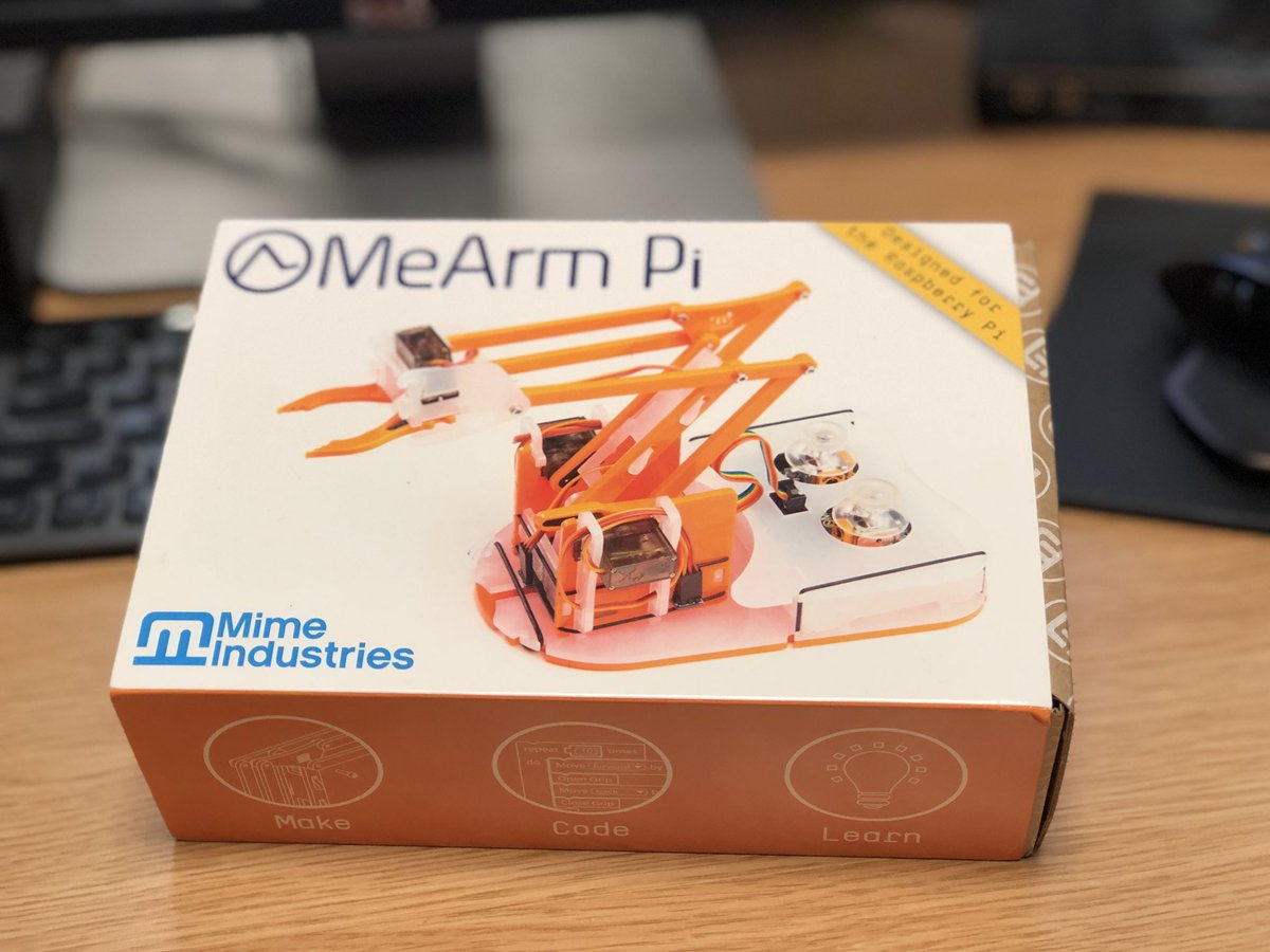 AntGodber's tweet photo. New goodies turned up for @Raspberry_Pi from @mimeindustries ๐ #RaspberryPi #MeArmPi #StillMissPhenoptix https://t.co/5GUPPPA4Sc
