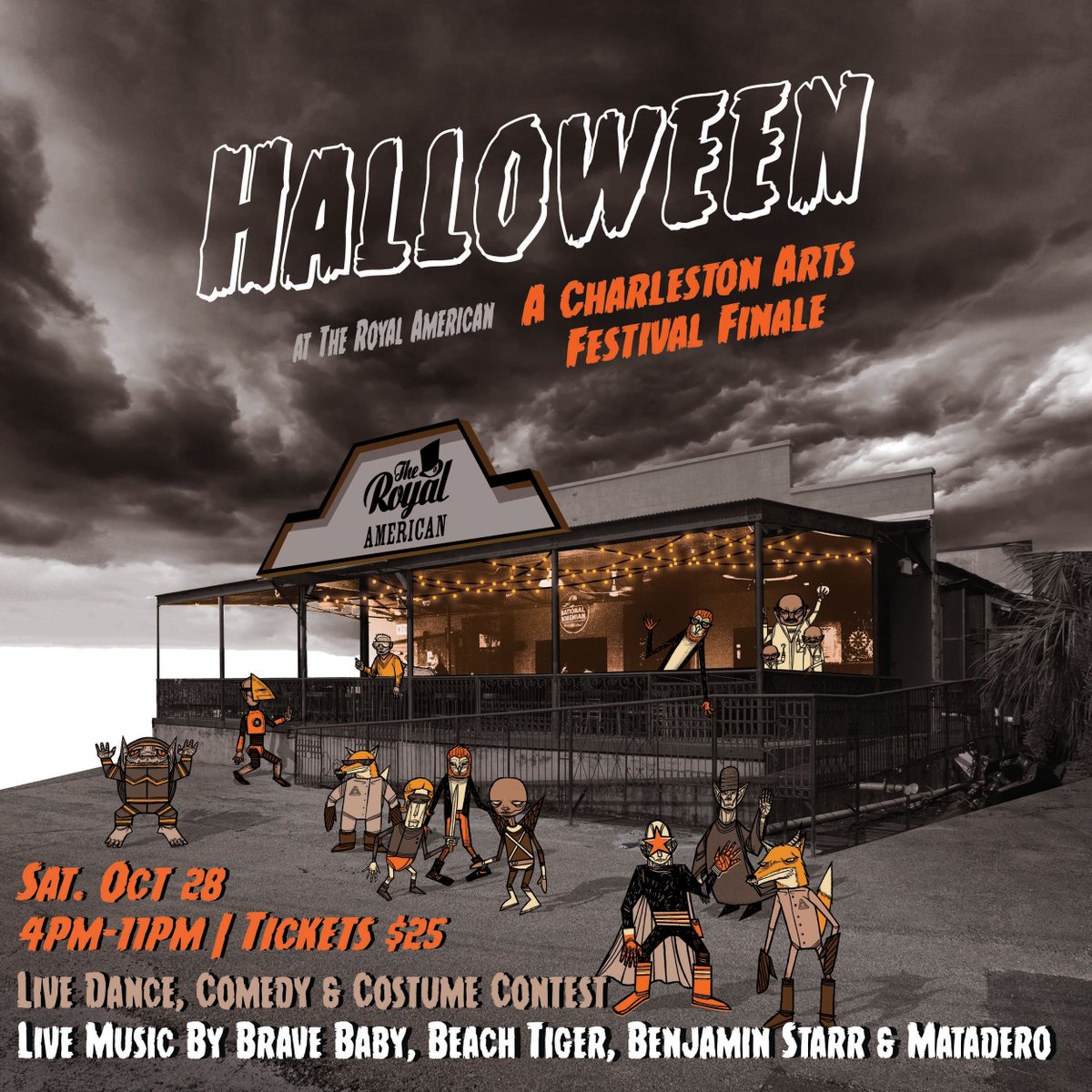 Our official #Halloween show this year is <a href="/CHSARTSFESTIVAL/">CHSARTSFEST</a> Finale at <a href="/theroyalamericn/">The Royal American</a>! Find tix &amp; more info at buff.ly/2yz69dm #chs