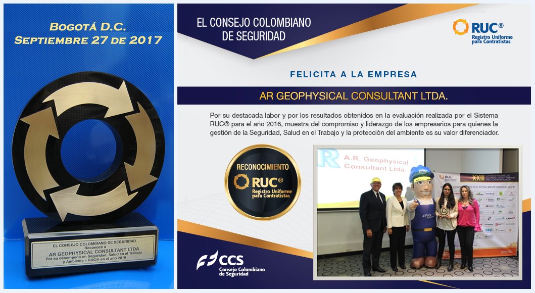 ARGeophysical's tweet image. Reconocimiento del CCS por buenas prácticas empresariales en SSTA del país.