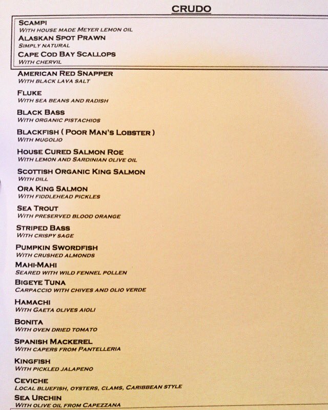 Amazing Crudo selection at Esca today! 👌🏻 
#escarestaurant #crudo #fresh #seafood #yummmmm #eaats