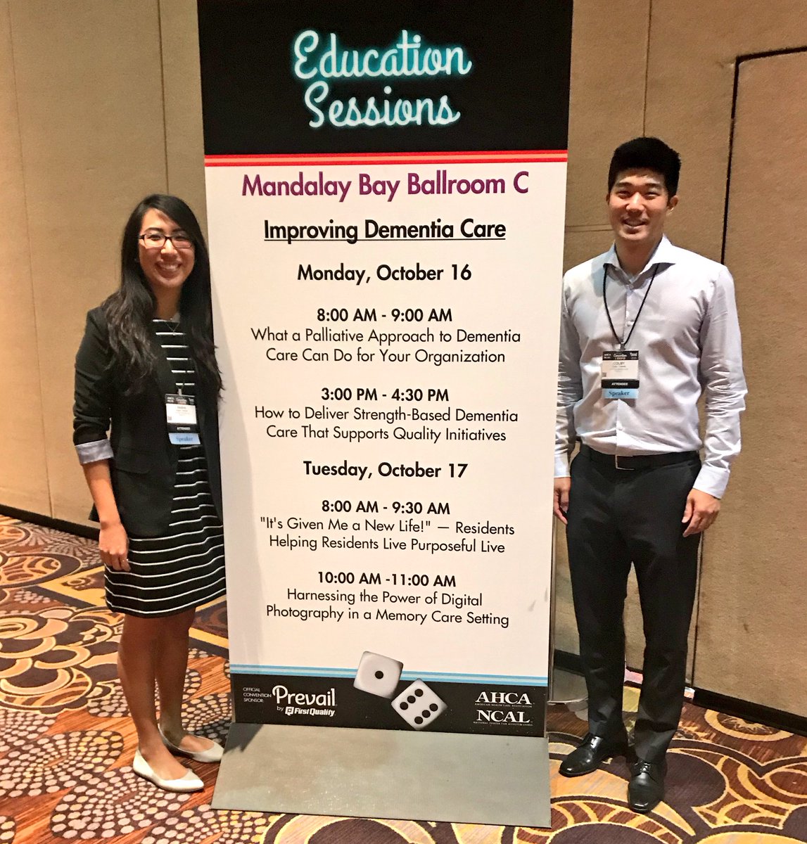 theplazahawaii's tweet photo. On day 2 of the 2017 @ahcancal Convention &amp; Expo, Sasha &amp; Colby presented on the benefits of digital photography in memory care! #LTCLV https://t.co/qbQ3UyGHSq