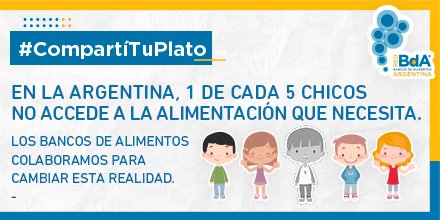 RedBdeA's tweet photo. ¡Quedan sólo DOS días! ¡Sumate!
Compartí la foto de tu plato de comida con el #CompartiTuPlato. Ayudanos a sumar 500.000 platos de comida https://t.co/I4KWa5Lp9G
