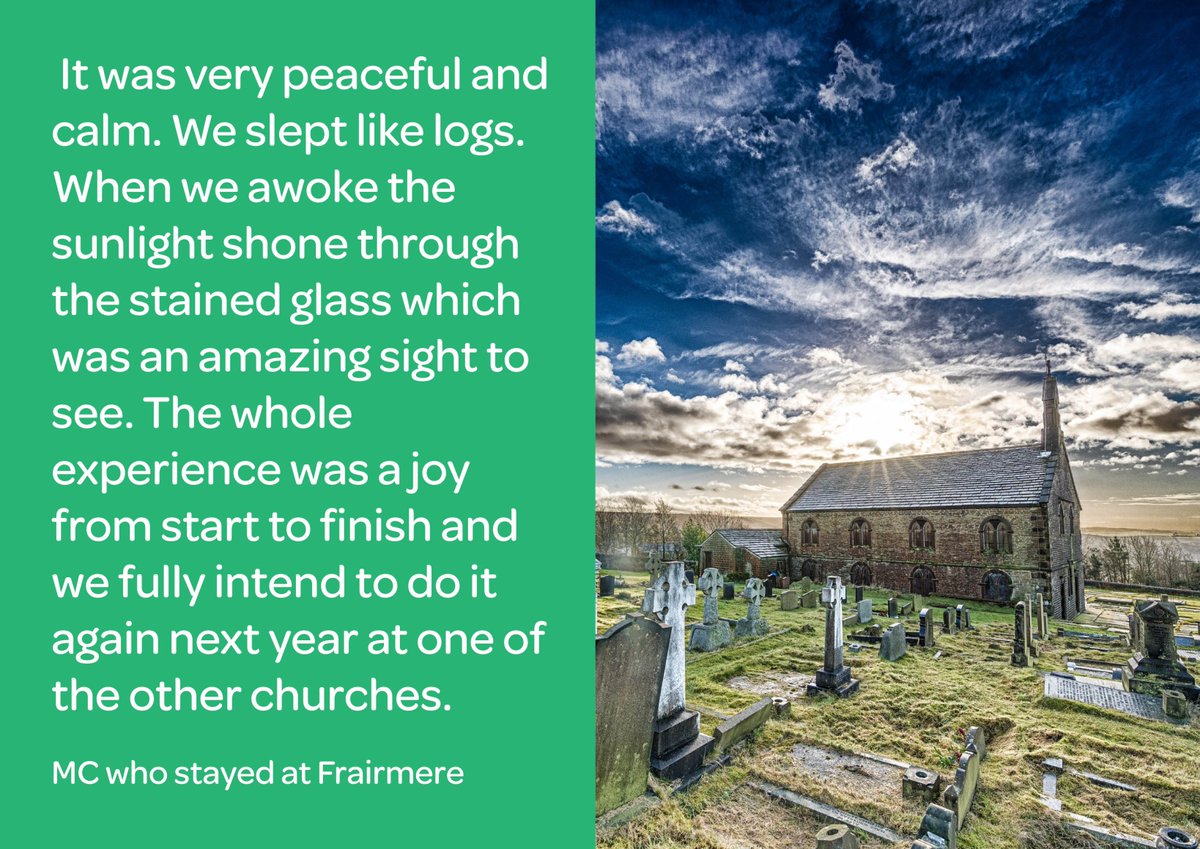 ChurchCamping's tweet photo. Just sharing some lovely #Champing guest comments @PeterAiers @TheCCT see more at https://t.co/AALBnWQ6pn https://t.co/30Ip4hghhX