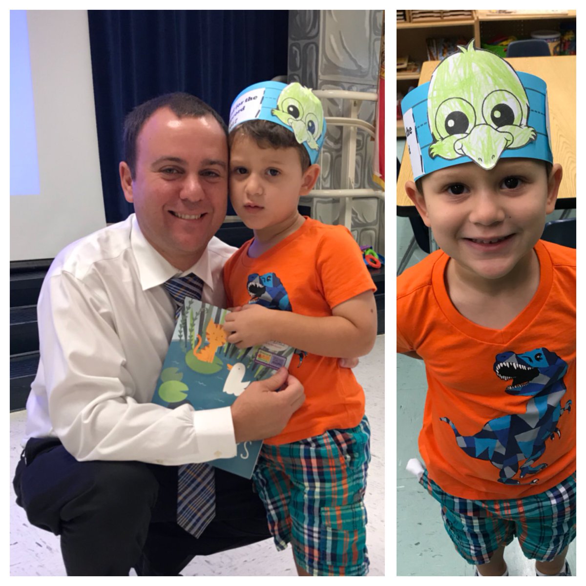 BCPSEarlyLearn's tweet photo. #readforrecord with @browardschools Director Richard Baum and son Sammy. Quack quack! #browardreads https://t.co/P1dRepZjf0