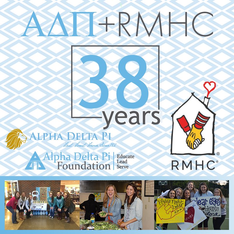 The house that love built, ADPi has supported for 38 years now!  We love partnering with @RMHC!