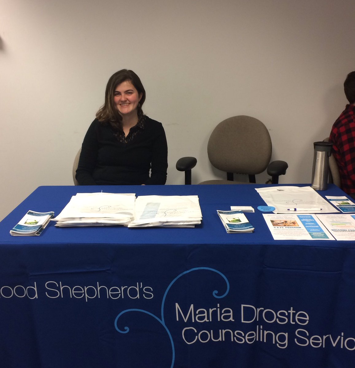 Danielle &amp; Maria are just setting up an outreach table for the <a href="/QuincyCollege/">Quincy College</a> Substance Use Disorder Symposium that's just about to start!