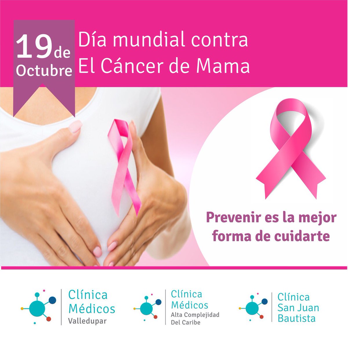 GClinicaMedicos's tweet photo. Prevenir es la mejor forma de cuidarte, realízate periódicamente el examen de mama para evitar el Cancer. #lodamosTODO por la salud 🎗 https://t.co/Zw8edrhWxk