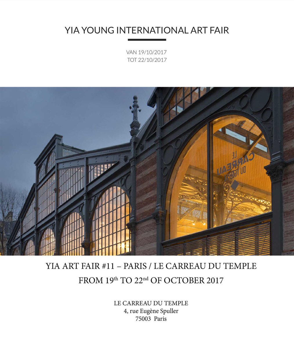 “YIA” opens today. Absolute Art Gallery Knokke - Heist is very happy to see you in Paris.