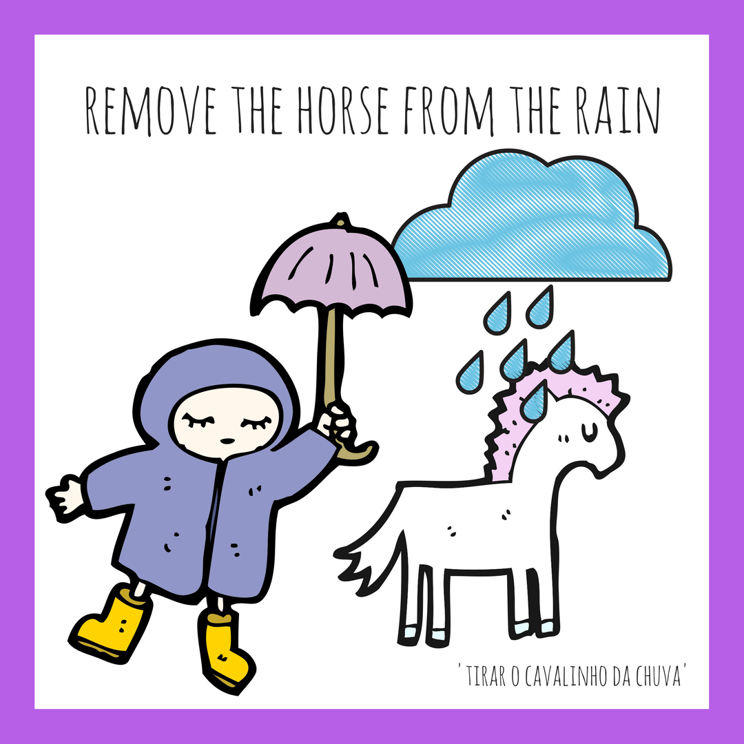 unlockedIntl's tweet photo. Don't get lost in #translation 🇧🇷🐴☔️🤨
Can you guess this #Brazilian #idiom? https://t.co/qrnRtWJxUT  #languages #l10n https://t.co/qMQ0sVzvIV