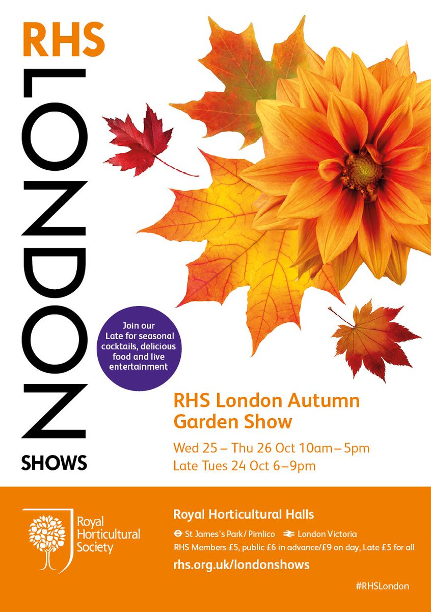 Discover stunning autumn colours and taste wild seasonal flavours at #RHSLondon Autumn Show with Oliver Gladwin performing a cooking demo.