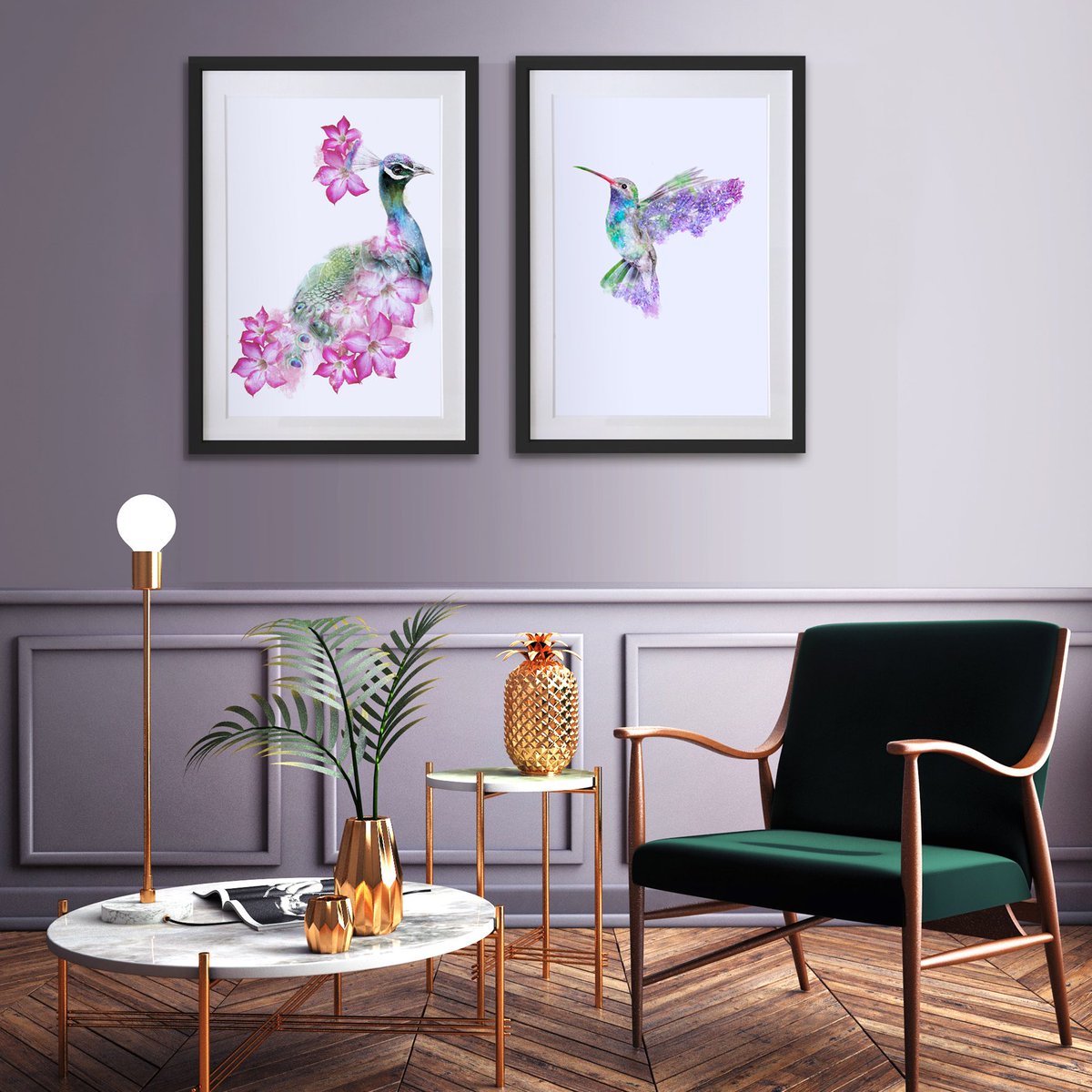 DesignFootnotes's tweet image. Love this new #wildlifebotanical collection by @DesignLola 💕 #interiorsinspiration #wallart #fineartprints #hummingbird #peacock #giraffe