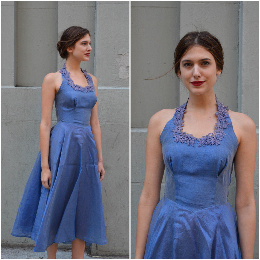 1950's Cornflower Blue Organza party dress listed in shop.
#1950sdress #50sdress #50spartydress #etsyvintage #50sfashion #vintagedress #etsy