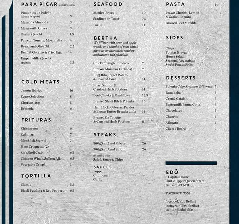edobelfast's tweet photo. OUR NEW MENU https://t.co/YEkq3PK1KT
