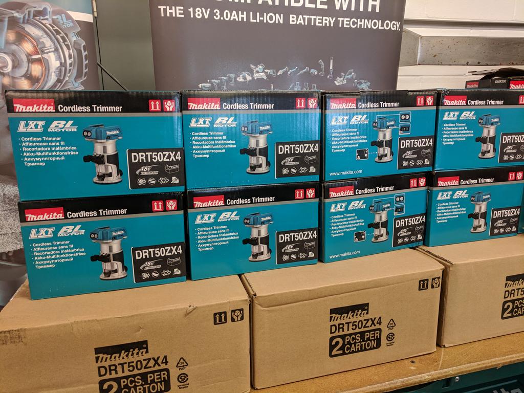 AngliaTools's tweet photo. The new (and rare) @MakitaUK 18v cordless DRT50 Router available at the show #ATCtoolshow https://t.co/rcSPTPNEUL