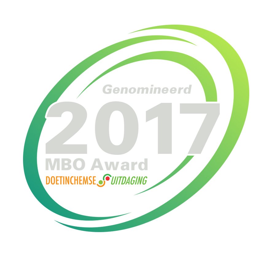 Zeer vereerd, we zijn genomineerd voor de MBO Award 2017.