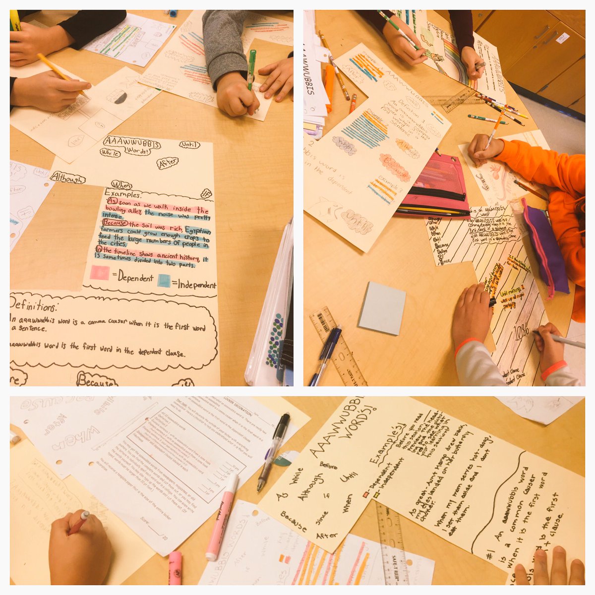 JCorona_EPSD's tweet photo. #SupremeStudents hard at work on AAAWWUBBIS locker posters #EverydayEditing #CoronasClass #lmmslearns https://t.co/ahiT6yo51u