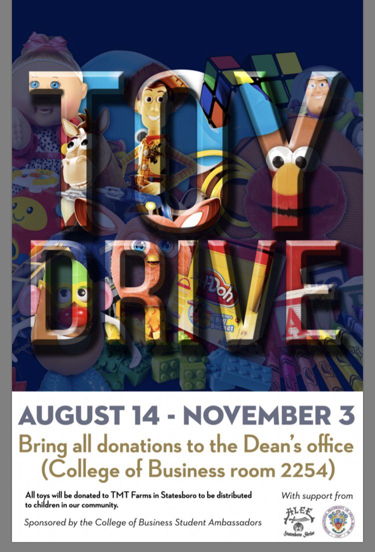 We have partnered with the College of Business Student Ambassadors and are accepting donations. Make someone's holiday special this year!