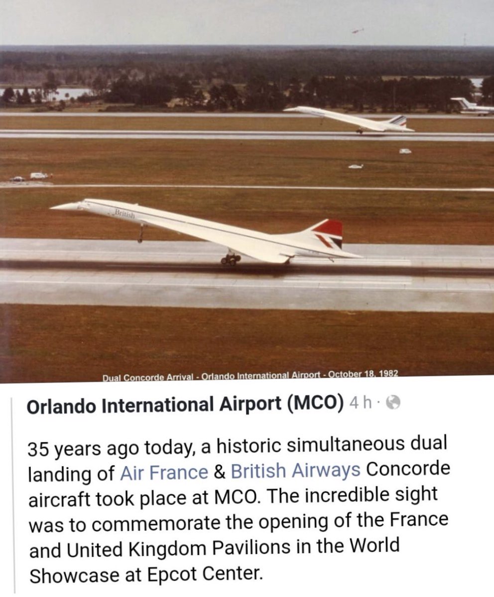 sjccosta's tweet photo. Uma foto histórica,pouso simultâneo de 2 #Concordes em #Orlando !! #France #England #Aviation #Future #AirFrance #Time #LifeAir https://t.co/FmG0NgWHQK