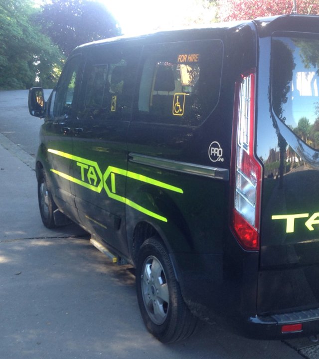 cabdirect's tweet photo. Here is a nice, low mileage Shadow Black Ford ProCab demo for £32,495. An eye-catching high spec hackney taxi.  https://t.co/lnrGhzl9Jf https://t.co/UJYkC0MD27