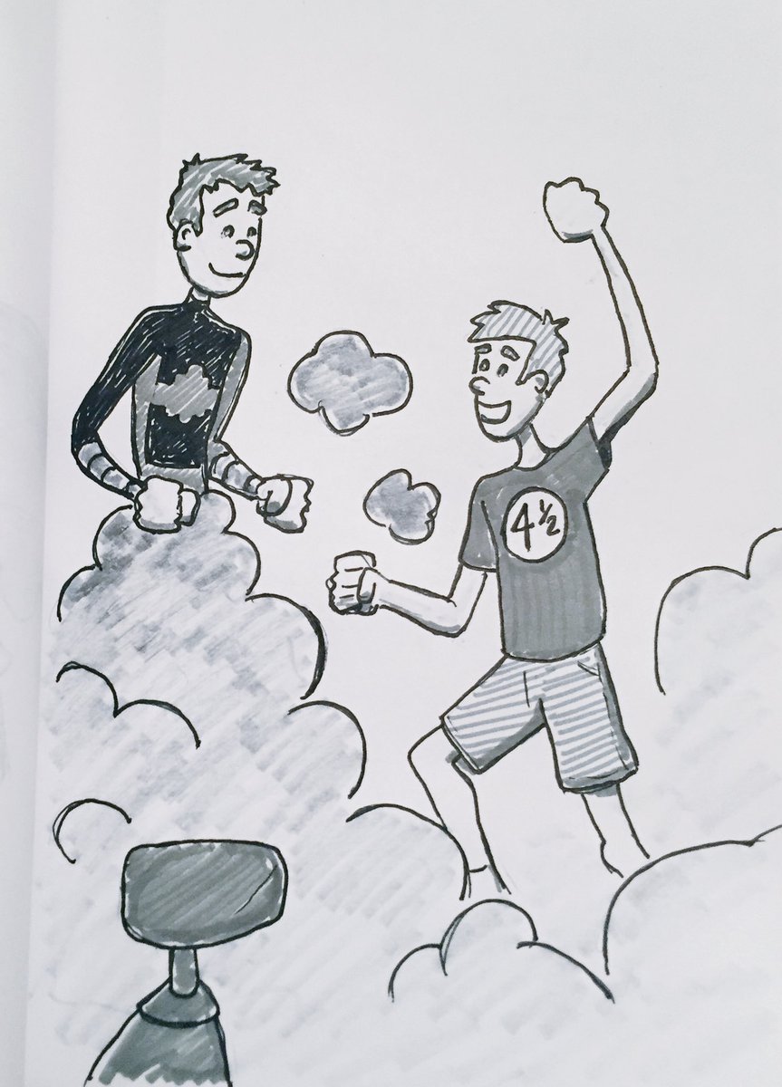 xaMattDrane's tweet photo. Day 19: Cloud - Jack Power & Franklin Richards #inktober #inktober2017 #FantasticFour #MassMaster #PowerPack https://t.co/WviOARFUR5