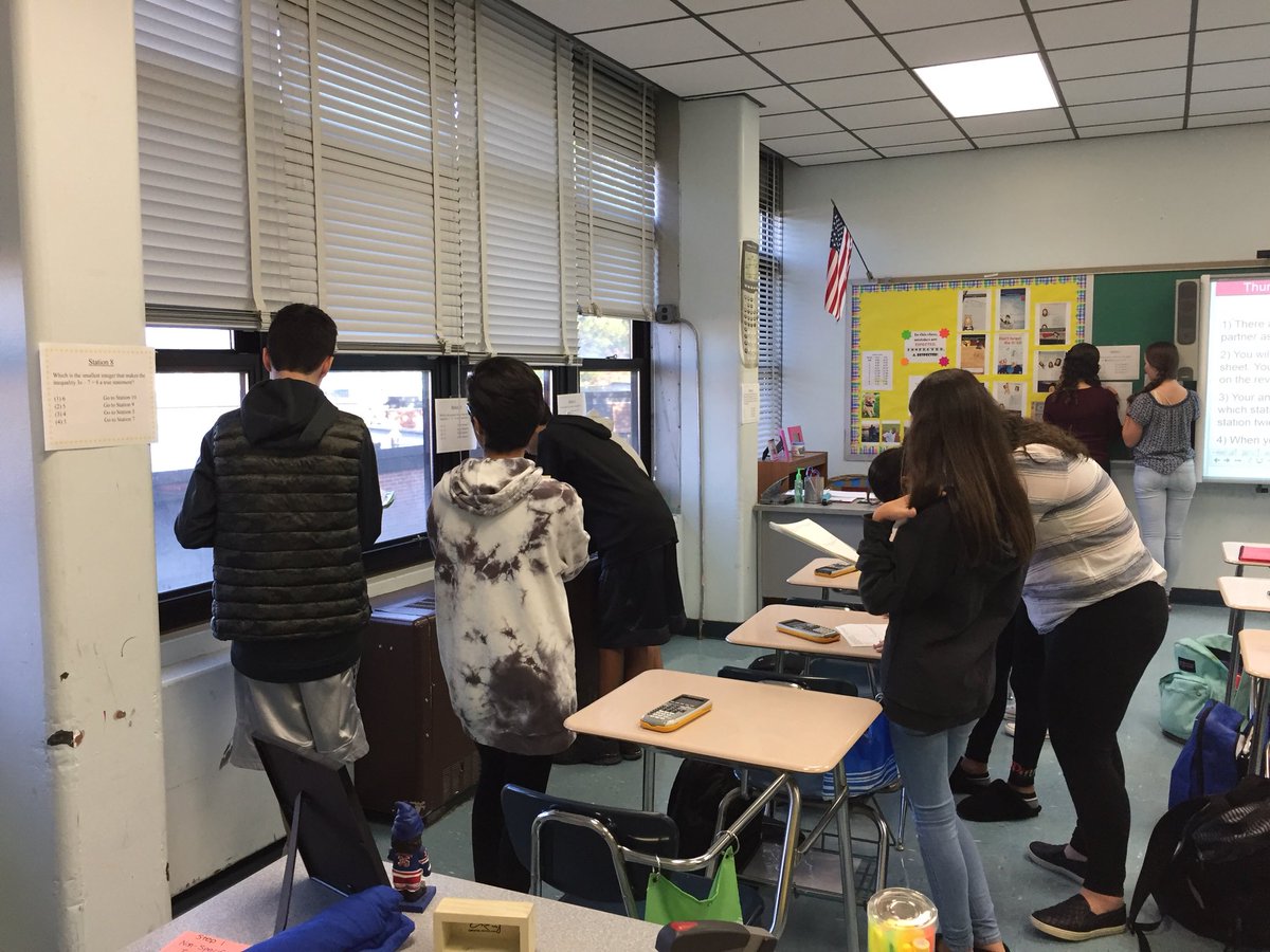 amesrev's tweet photo. Getting our students up and moving with a fun stations activity to review for their test tomorrow! @mrsmeade_math @AmesPrincipal @tmwillman https://t.co/D0F11GyxXz
