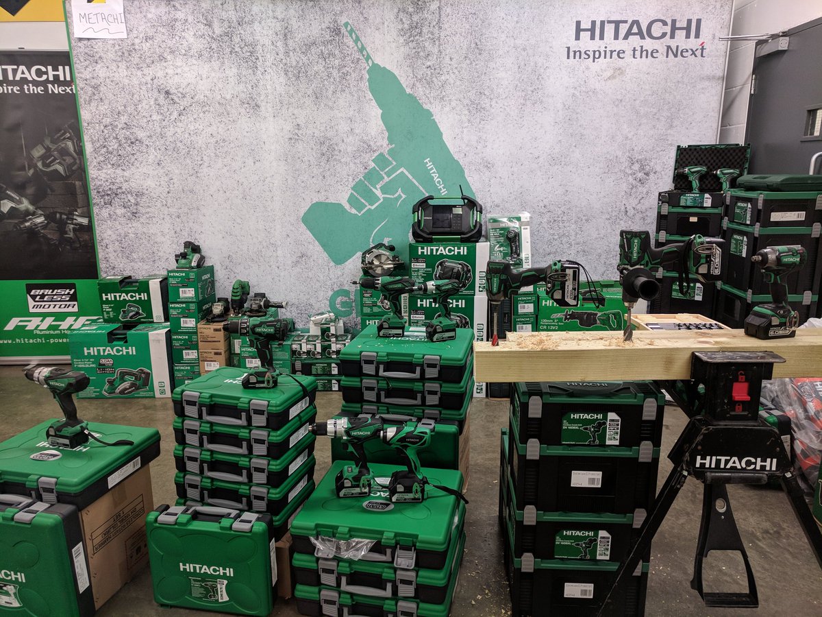 AngliaTools's tweet photo. The @HitachiToolsUK stand looks awesome again this year, great deals on nailers and more! #ATCtoolshow https://t.co/rBLxX40wAl