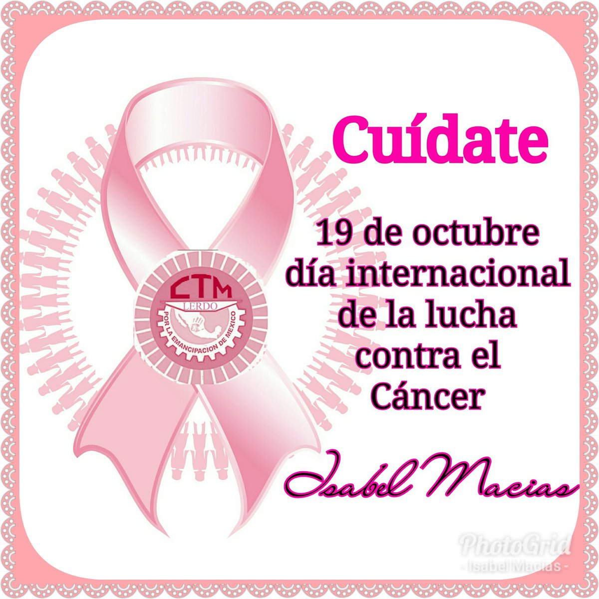 MISABELMACIAS's tweet photo. Hagamos conciencia!!!
#FelizJueves  #DiaContraelCancerdeMama https://t.co/w7GtTP23iW