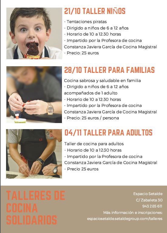 gabarroia's tweet photo. Talleres de cocina para txikis y familias con carácter solidario este sábado y el próximo gracias a #Setalde y #cocinamagistral #gabarroia https://t.co/wscHAkui6V