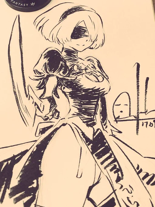 友人に描いた2Bさん 