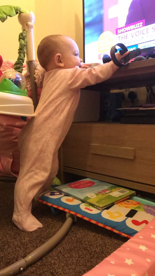 RosieEden1991's tweet photo. Need eyes in the back of my bloody head ๐ #babymaisie #growingtoofast #climbing #pullingherselfup #alwaysuptomischief https://t.co/97FEAnC6fF