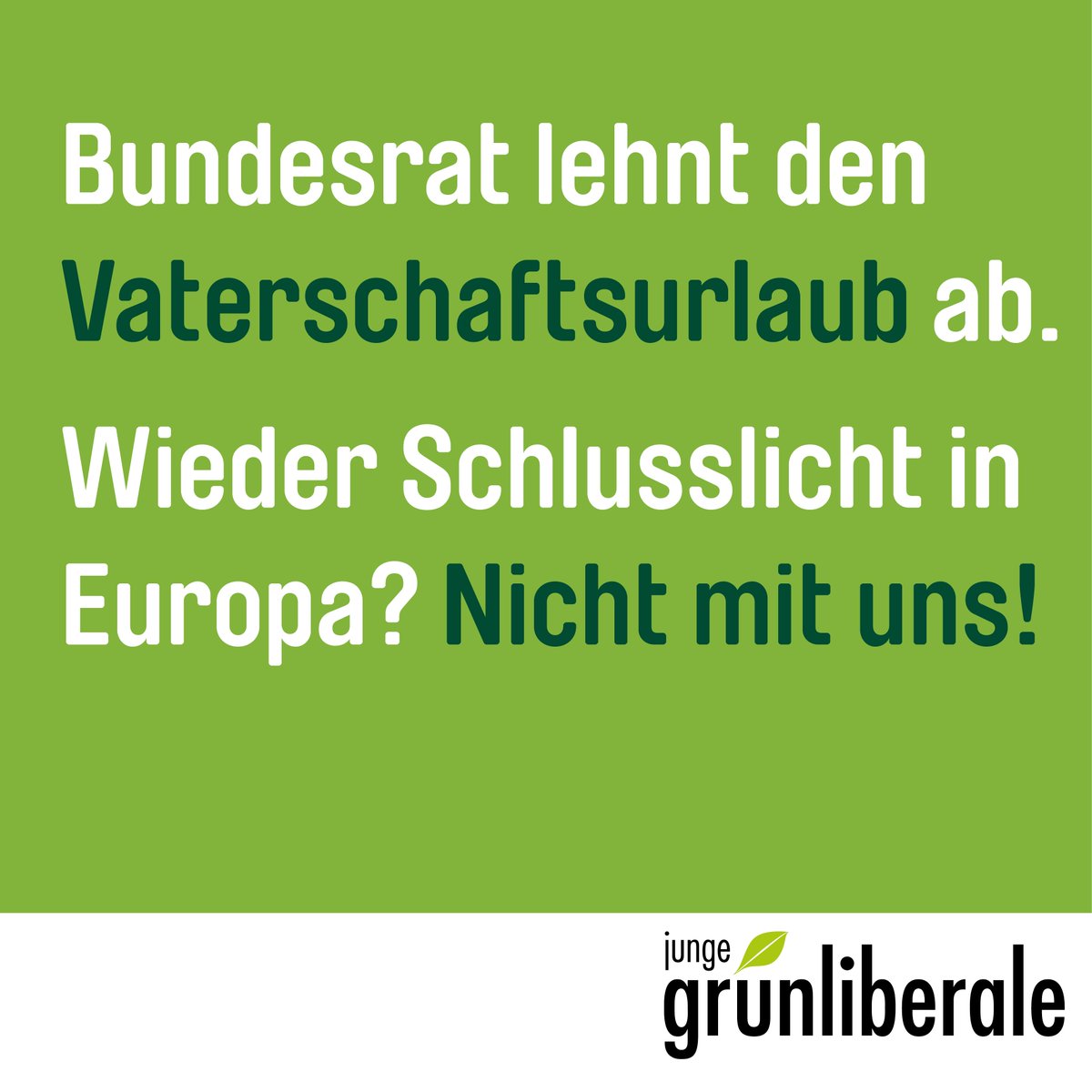 Wieder Schlusslicht in Europa? Nicht mit uns!